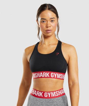 Staniki Sportowe Damskie Gymshark Flex Czarne | PL 2896QMA